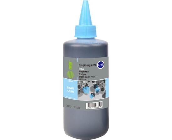  Чернила Cactus CS-EPT6735-250 T6735 светло-голубой 250мл для Epson L800/L810/L850/L1800 