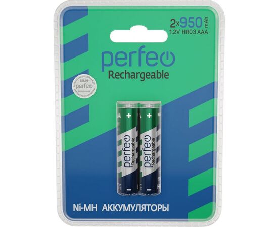  Аккумулятор Perfeo AAA950mAh/2BL  Пластик 