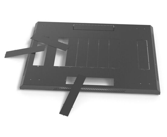  Шкаф коммутационный Hyperline TTB-4268-AS-RAL9004 напольный 42U 600x800мм пер.дв.стекл задн.дв.спл.стал.лист черный 