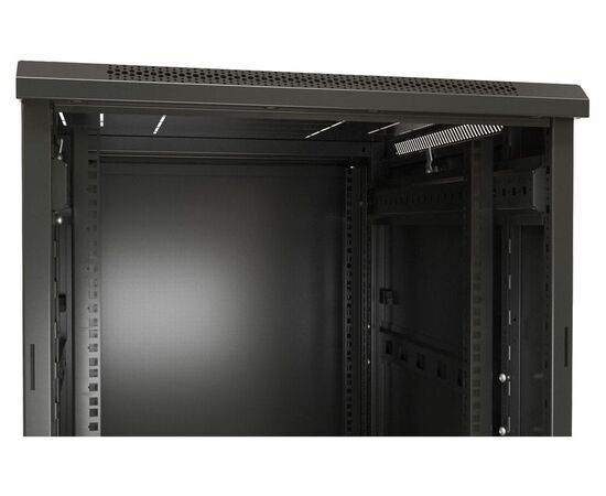  Шкаф коммутационный Hyperline TTB-4268-AS-RAL9004 напольный 42U 600x800мм пер.дв.стекл задн.дв.спл.стал.лист черный 