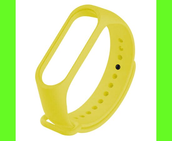  Ремешок силиконовый Krutoff для Xiaomi Mi Band 5/6 (yellow) 