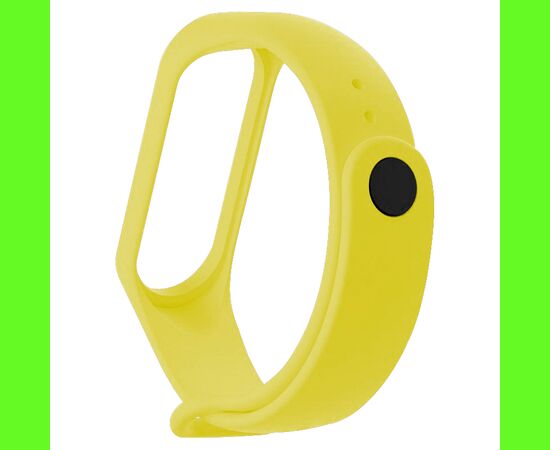 Ремешок силиконовый Krutoff для Xiaomi Mi Band 5/6 (yellow) 