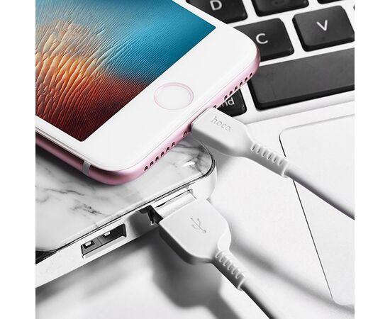  Кабель USB - Apple lightning Hoco X20 Starlight Glare 300см 2,4A (white) (82027) 