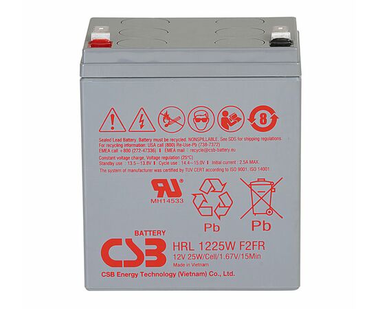  Батарея для ИБП CSB HRL1225W F2 FR 12В 25Ач 