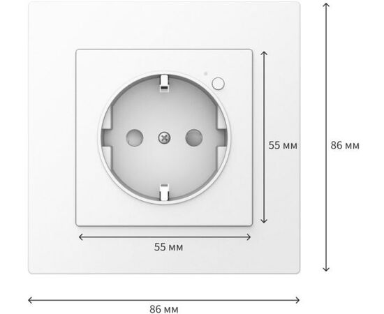  Умная розетка AQARA Wall Outlet H2 EU WP-P01D белый 