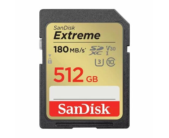  Карта памяти SDXC SanDisk Extreme UHS-I SDSDXVV-512G-GNCIN 512GB Class 3 (U3) V30 180/130 MB/s 