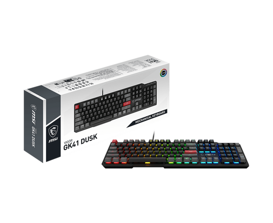  Клавиатура MSI Vigor GK41 Dusk LR RU (S11-04RUB01-CLA) механическая черный/серый USB Multimedia for gamer LED 