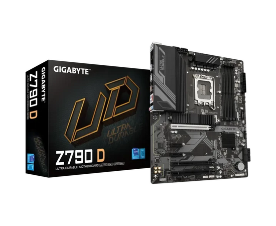  MB s1700 Gigabyte Z790 D, Intel Z790, 4xDDR5-5600 МГц, 3xPCI-Ex16, 3xM.2, Standard-ATX 
