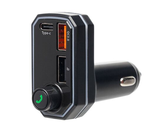  Автомобильный FM-трансмиттер - P6 2USB/Type-C (black) (212252) 