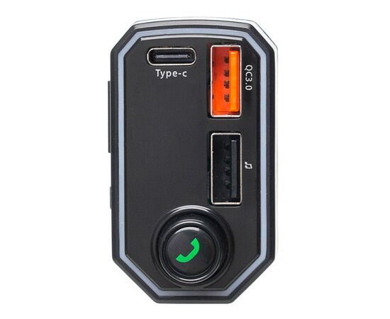  Автомобильный FM-трансмиттер - P6 2USB/Type-C (black) (212252) 