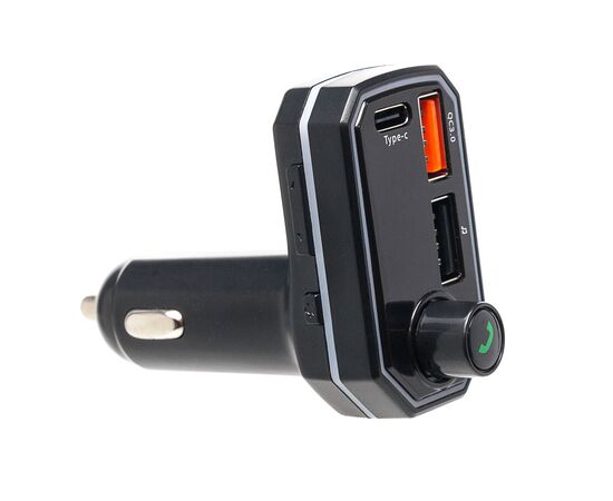  Автомобильный FM-трансмиттер - P6 2USB/Type-C (black) (212252) 
