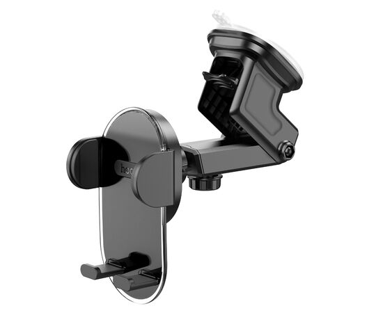  Автомобильный держатель HOCO H3 Shiny press type (center console) (чёрный) 