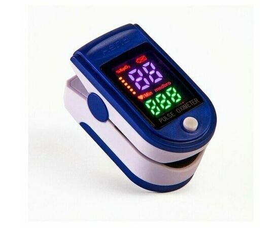  Портативный Пульсоксиметр на палец Fingertip Pulse Oximeter LK88 оригинал синий 