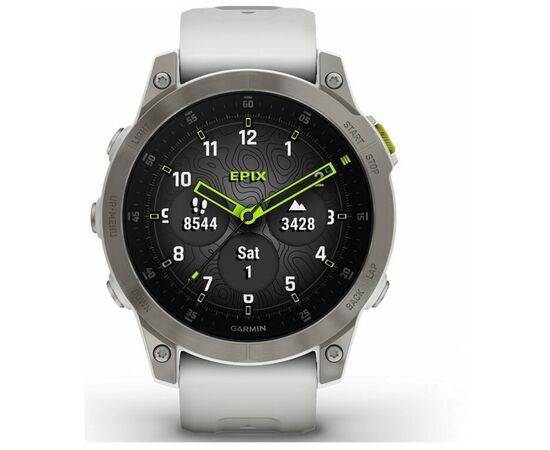  Smart-часы Garmin Epix Gen 2 Sapphire 010-02582-21, 33.02мм, 1.3", белый/титан 