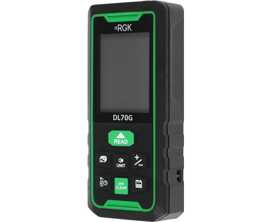  Лазерный дальномер RGK DL70G (755733) 2 класс лазера, 500нм, луч зеленый, с поверкой 