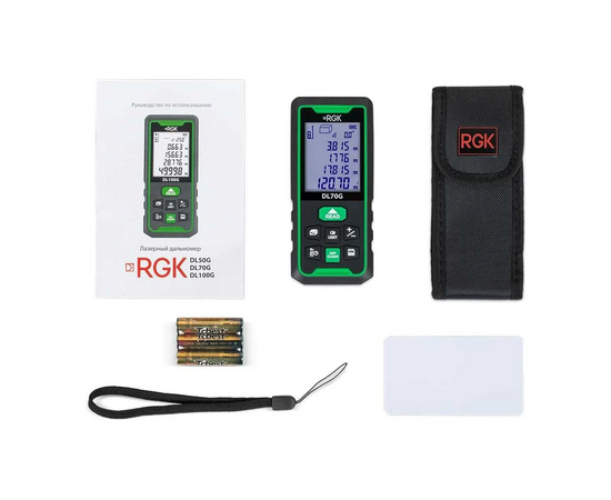  Лазерный дальномер RGK DL70G (755733) 2 класс лазера, 500нм, луч зеленый, с поверкой 