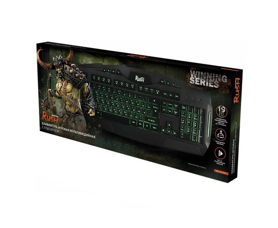  Клавиатура Smart Buy SBK-311G-K RUSH Savage мембранная игровая c подсветкой USB (black) (213096) 