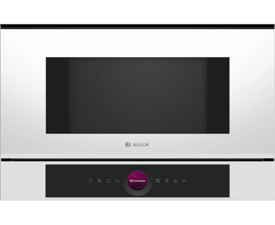  Встраиваемая микроволновая печь BOSCH BFL7221W1 белый 900Вт, 5 режимов, инвертер, 21 л, петли слева 