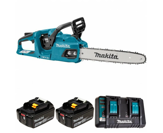  Цепная пила Makita DUC355PT2 электрическая 2 аккум. 5Ач ЗУ 
