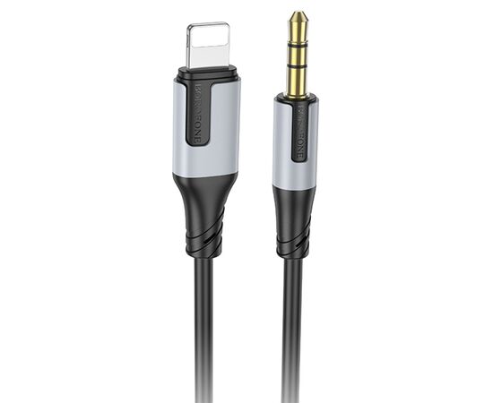  Аудиокабель BOROFONE BL19 AUX Jack 3.5 (m) - Lightning (m), 1 м, черный 