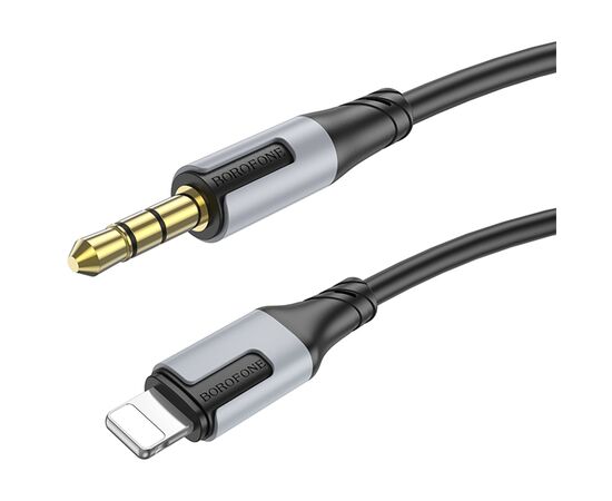  Аудиокабель BOROFONE BL19 AUX Jack 3.5 (m) - Lightning (m), 1 м, черный 