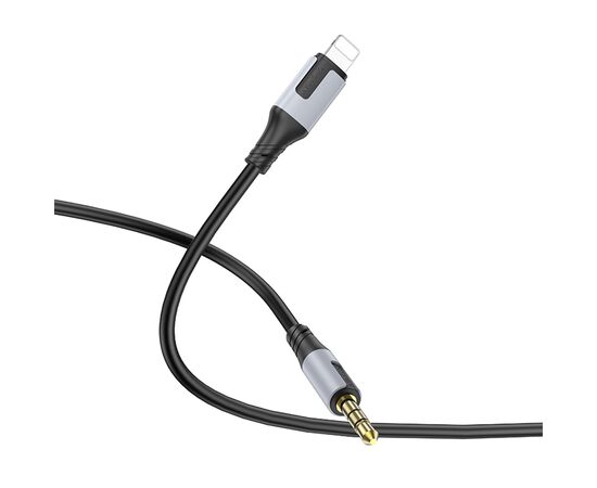  Аудиокабель BOROFONE BL19 AUX Jack 3.5 (m) - Lightning (m), 1 м, черный 