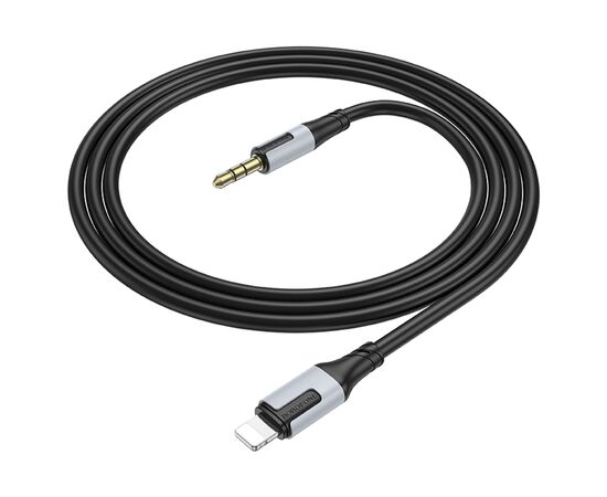  Аудиокабель BOROFONE BL19 AUX Jack 3.5 (m) - Lightning (m), 1 м, черный 