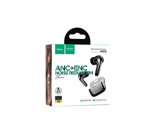  Беспроводные Bluetooth-наушники Hoco TWS EQ16 Shine ANC+ENC (black) (229412) 