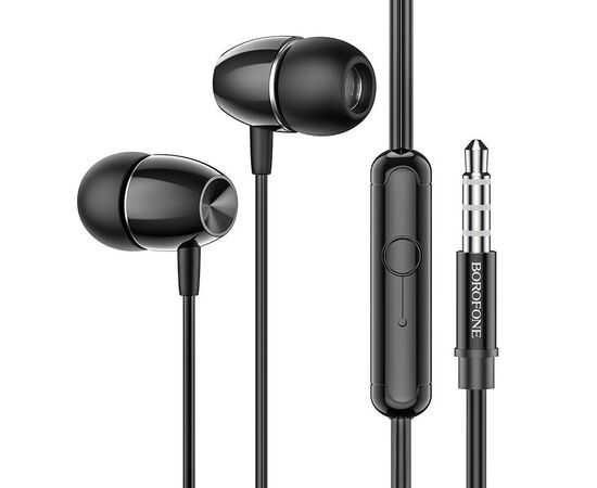  Наушники вкладыши AUX разъём с МК длина 1.2м Borofone BM57 (Black) 