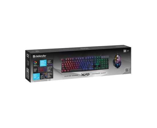  Комплект клавиатура + мышь DEFENDER Nord GS-959 (52959), черный 
