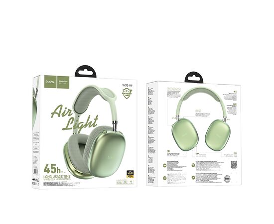  Bluetooth-наушники полноразмерные Bluetooth 5.3 400mah Hoco W35 Air (Green) 