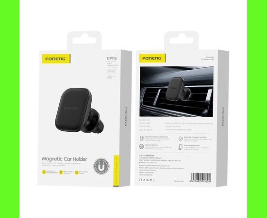  Держатель автомобильный Foneng CP116 магнитный в воздуховод (Black) 