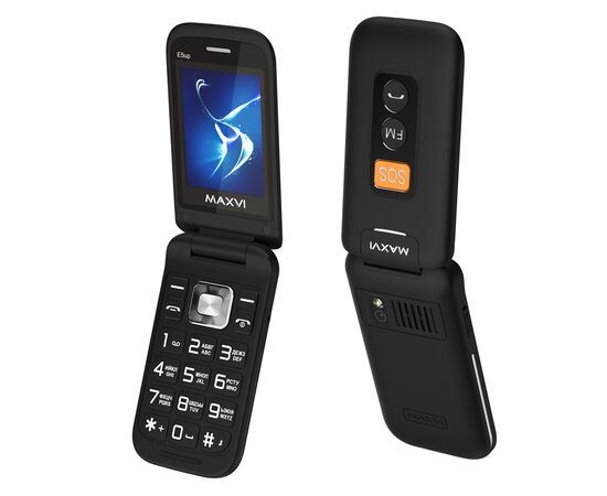  Мобильный телефон MAXVI E5 up Black 