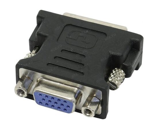  Конвертер DVI-I (папа) - D-SUB/VGA (мама), черный, Oem, Cablexpert A-DVI-VGA-BK 