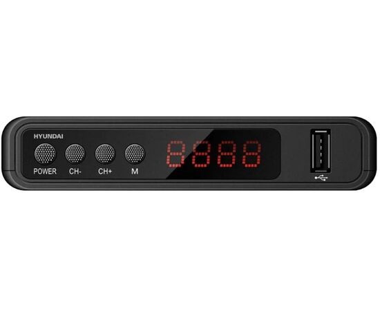  Ресивер DVB-T2 Hyundai H-DVB520 черный DVB-T, DVB-T2, IPTV 