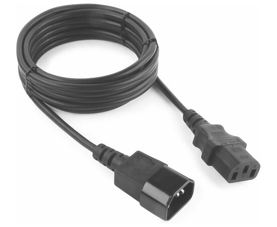  Кабель питания сист.блок-монитор Cablexpert PC-189-10, 3.0м, C13-C14, 6А, черный, с заземлением (UPS) 
