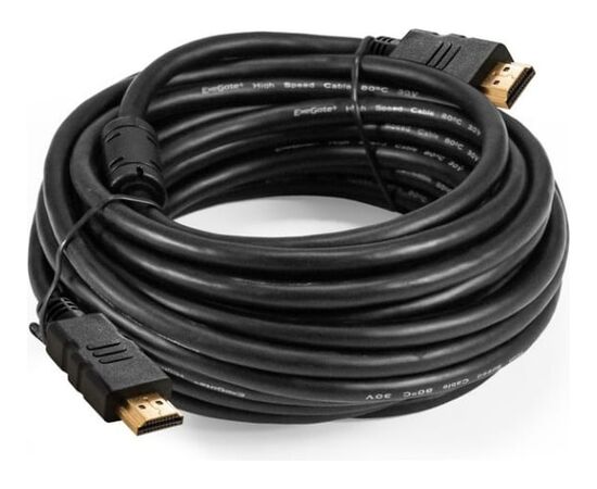  Кабель ExeGate EX294693RUS HDMI EX-CC-HDMI-10.0F (19M/19M, 10м, v1.4b, ферритовые кольца, позолоченные контакты) 