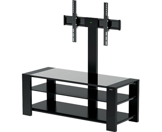  Стойка для ТВ HOLDER TV-32110 черный матовый+черное стекло 