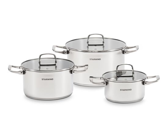  Набор кастрюль Starwind SW-CH3006 Chef Compact 6предметов 