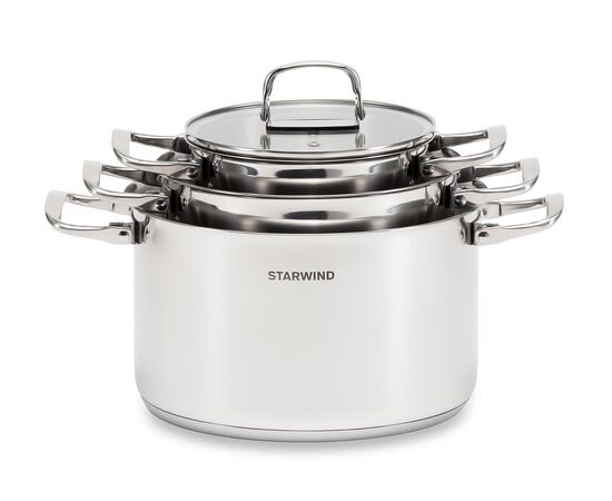  Набор кастрюль Starwind SW-CH3006 Chef Compact 6предметов 