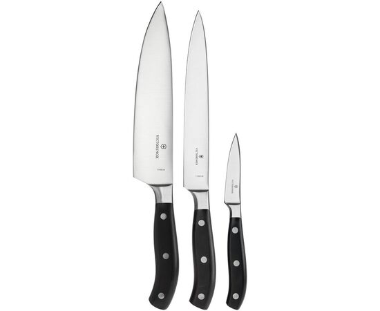  Набор ножей кухон. Victorinox Forged Chefs (7.7243.3) компл.:3шт черный подар.коробка 
