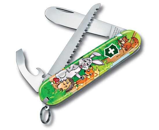  Нож перочинный Victorinox My First Victorinox Rabbit Edition (0.2373.E2) 84мм 9функций зеленый/рисунок карт.коробка 