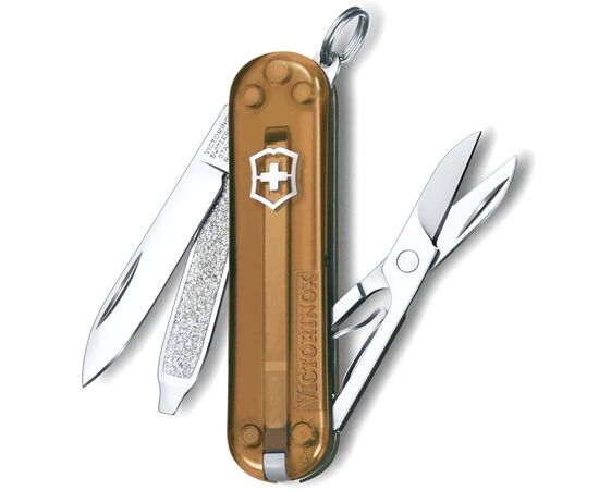  Нож перочинный Victorinox Classic Chocolate Fugde (0.6223.T55G) 58мм 7функц. карт.коробка 