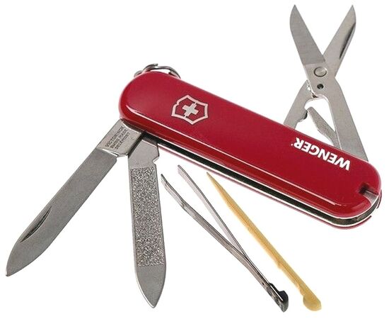  Складной нож Victorinox Wenger 0.6423.91, функций 7, 65мм, красный, коробка картонная 