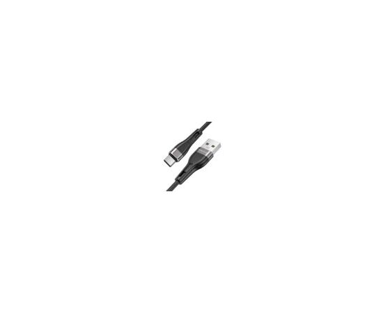  Кабель USB - 8 pin Borofone BX46 Rush, 1.0м, круглый, 2.4A, силикон, цвет: чёрный(1/360) 