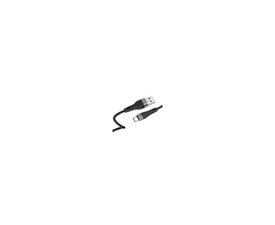  Кабель USB - 8 pin Borofone BX46 Rush, 1.0м, круглый, 2.4A, силикон, цвет: чёрный(1/360) 