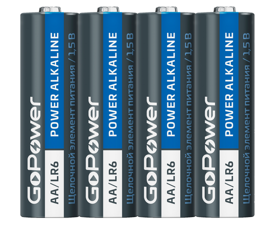  Батарейка GoPower LR6 AA BL4 Alkaline 1.5V (4/48/576) 