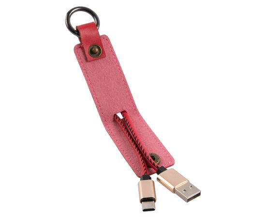  Кабель-брелок MB Mobility USB – Type-C, 25 см, красный 