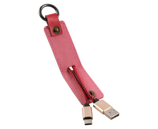  Кабель-брелок MB Mobility USB – Type-C, 25 см, красный 