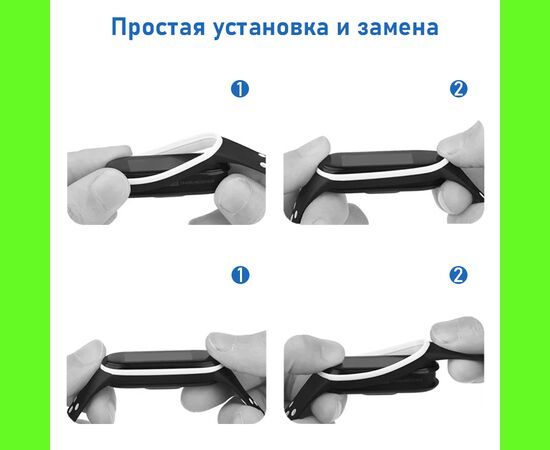  Ремешок силиконовый перфорированный Great Case Sport NK для Xiaomi Mi Band 5/6/7, 250мм, на кнопке, розовый+белый (4) 